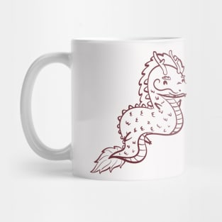 Love Dragon Couple Red Mug